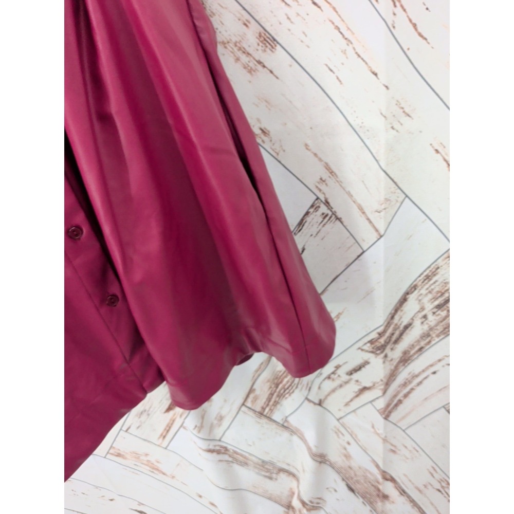 Anthropologie x Exquise The Tobie Faux Leather Mini Shirt Dress - Picture 6 of 11